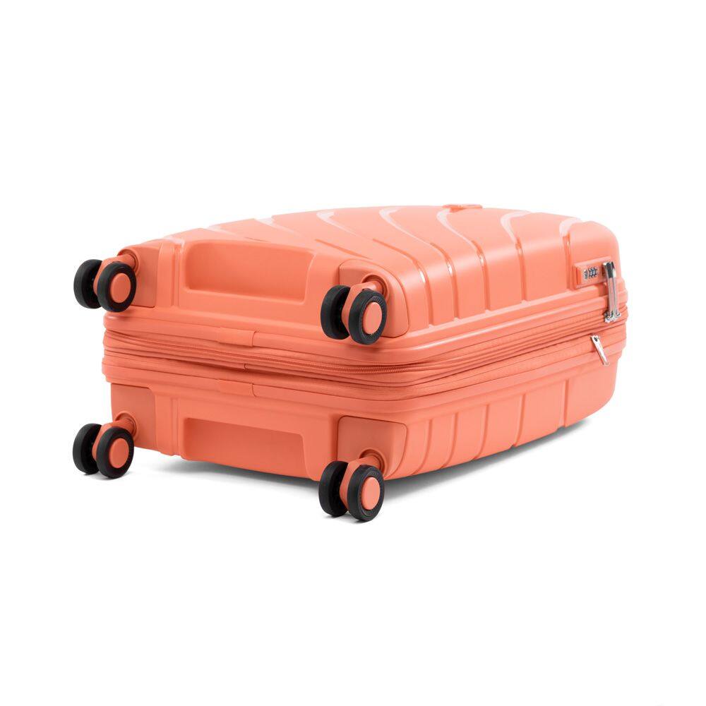 Left. Atlantic - Atlantic Luggage Hardside Expandable Carry On Spinner - Coral Orange.