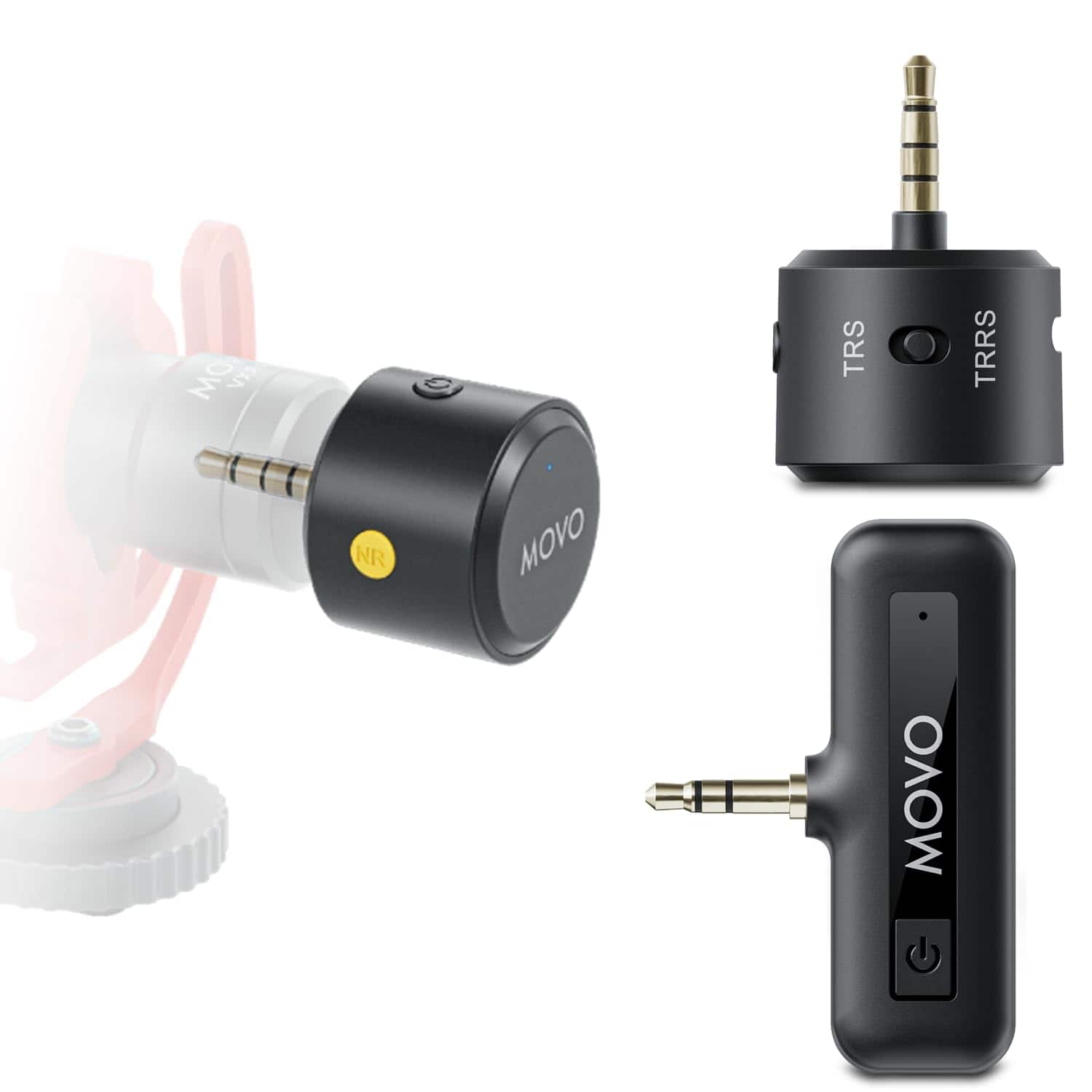 MOVO - WM-VXR10 Wireless Shotgun Mic Adapter for Camera/DSLR/3.5mm/TRS - Compatible VXR10, VXR10-PRO, and Rode VideoMicro