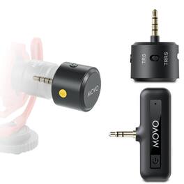 MOVO - WM-VXR10 Wireless Shotgun Mic Adapter for Camera/DSLR/3.5mm/TRS - Compatible VXR10, VXR10-PRO, and Rode VideoMicro