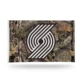 Rico Industries - Portland Trail Blazers 3x5 Indoor Outdoor Camo Banner Flag with grommets for hanging - Multi