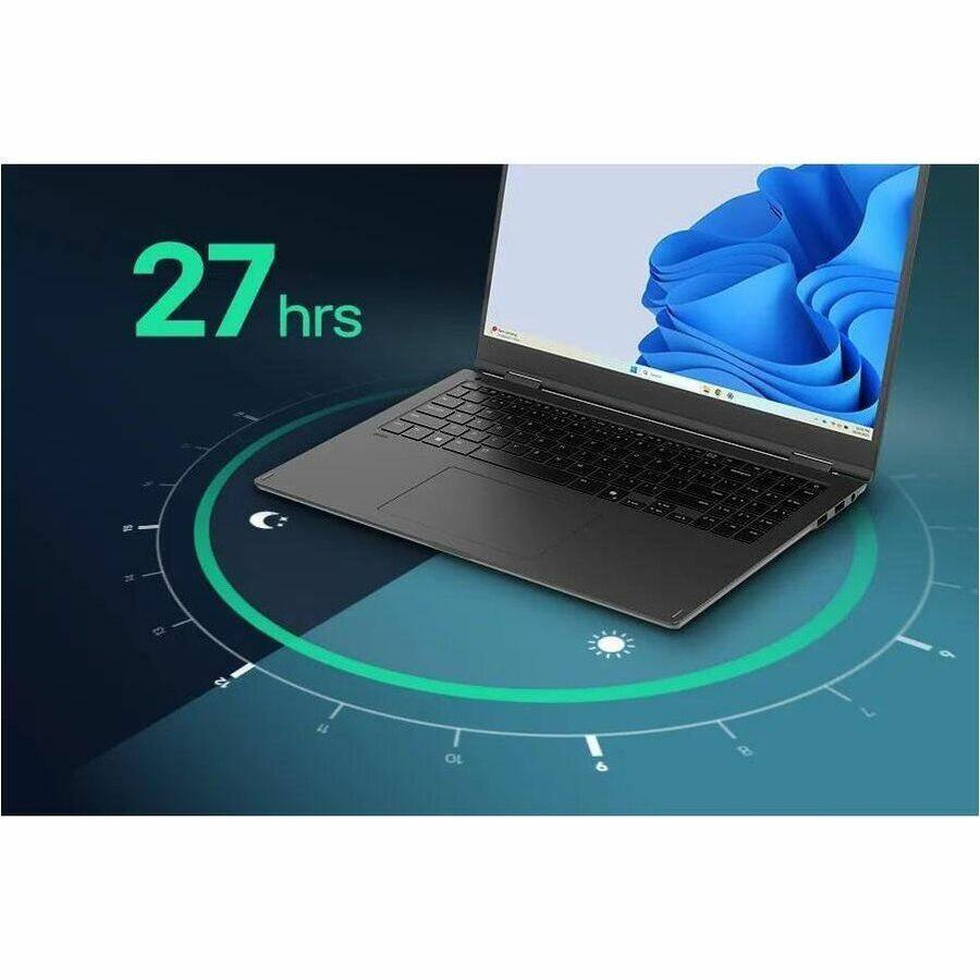 Alt View 3. LG - LG gram Pro 16Z90TR-E 16Z90TR-E.APB6U1 16" Notebook - WQXGA - 144 Hz - Intel Core Ultra 7 255H - 32 GB - 1 TB SSD - Obsidian Black.