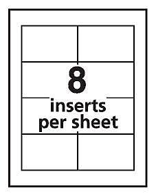 8 inserts per sheet