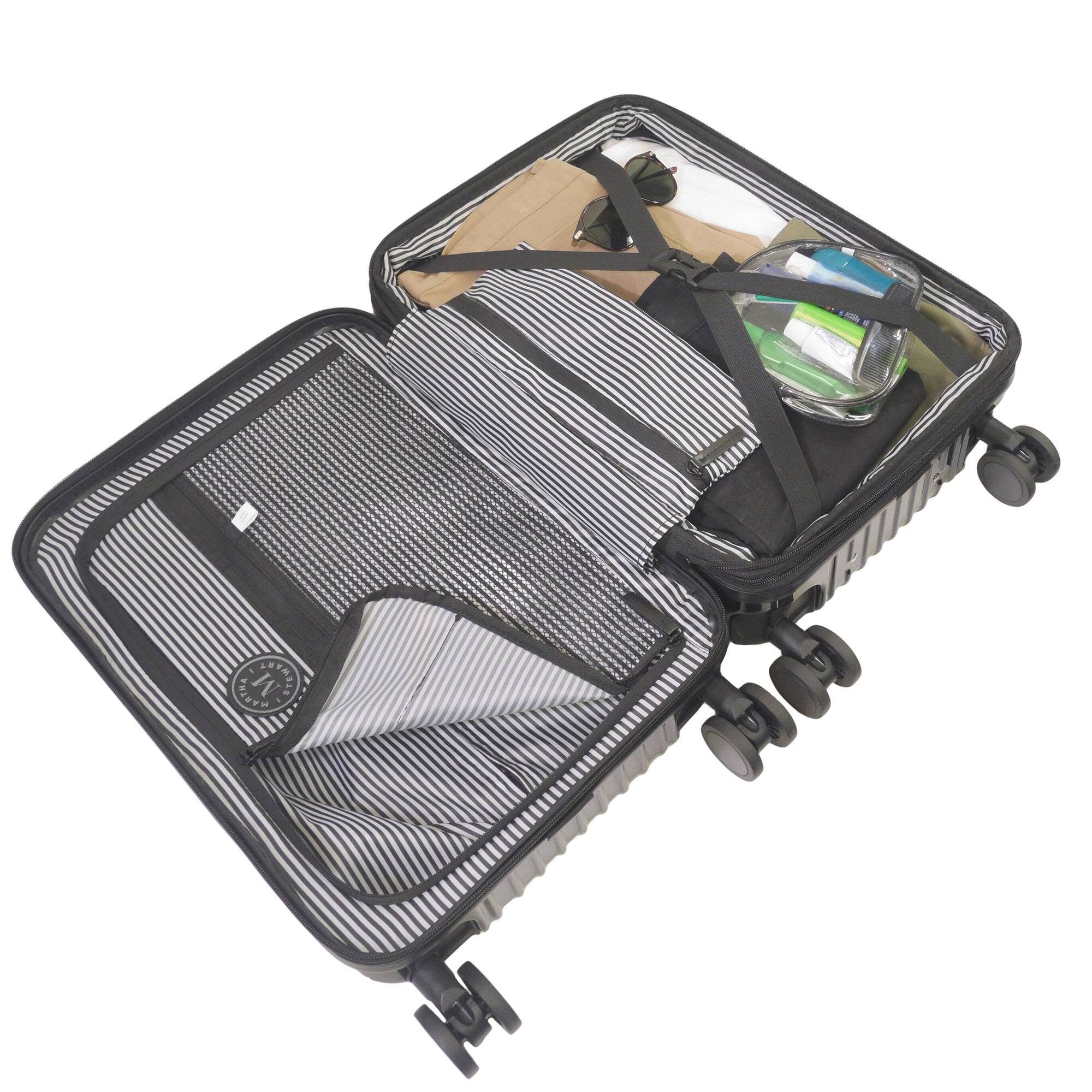 Martha Stewart The Bedford 3 Piece Hardcase Luggage Set Black