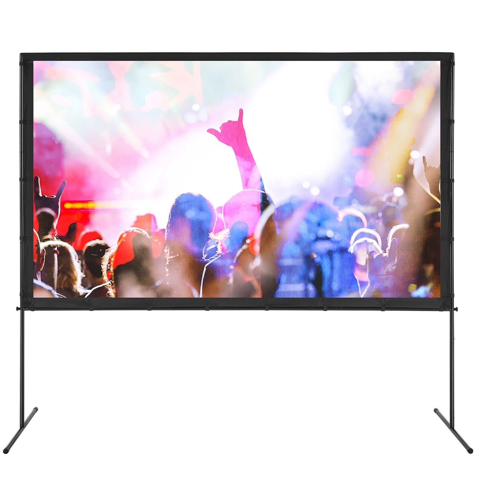 Alt View 9. Glintex - 100" Projector Screen with Stand 16:9 4K HD Wrinkle-Free Outdoor Movie Display.