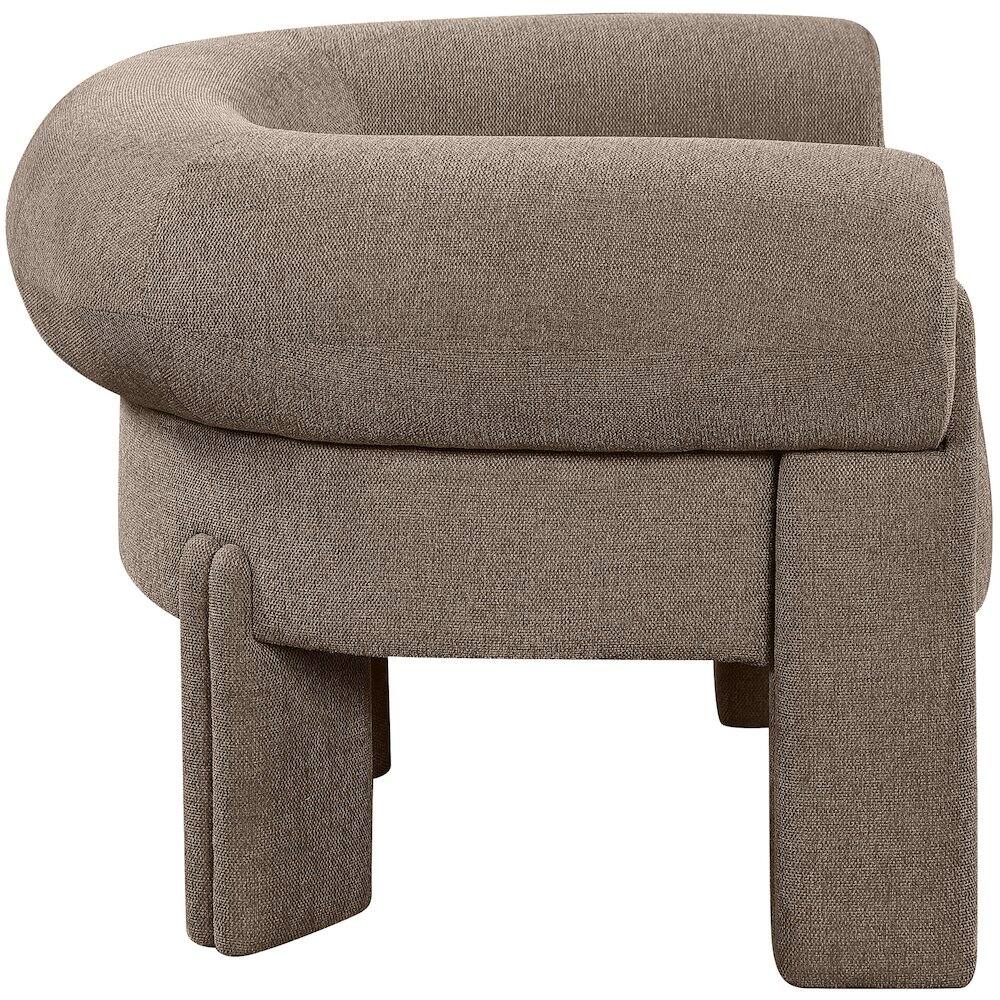 Alt View 3. Meridian Furniture - Stefano Brown Polyester Fabric Accent Chair - Brown.