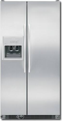 Front Standard. KitchenAid - Architect 24.5 Cu. Ft. Frost-Free Counter-Depth Side-by-Side Refrigerator - Monochromatic Stainless-Steel.