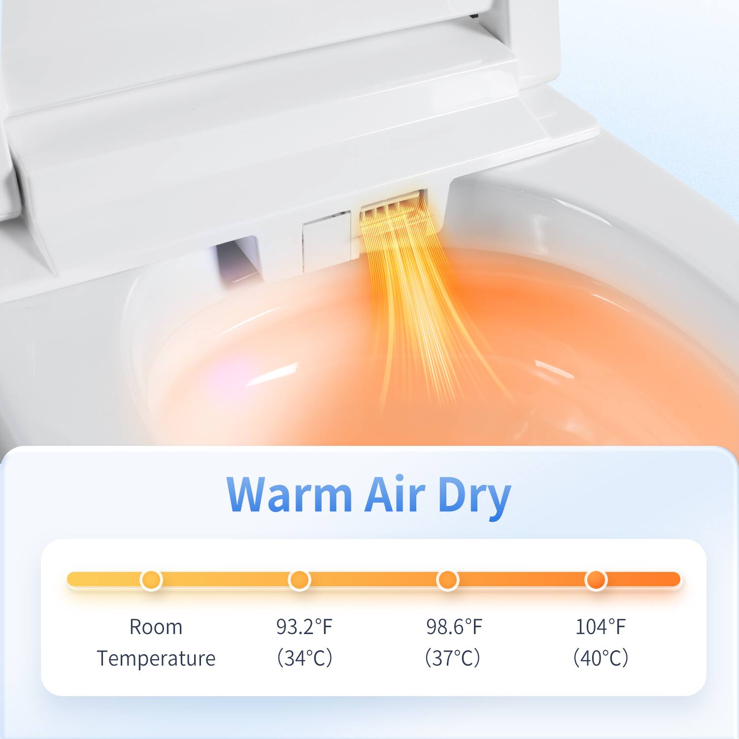 Warm Air Dry

Room Temperature  
93.2°F (34°C)  
98.6°F (37°C)  
104°F (40°C)