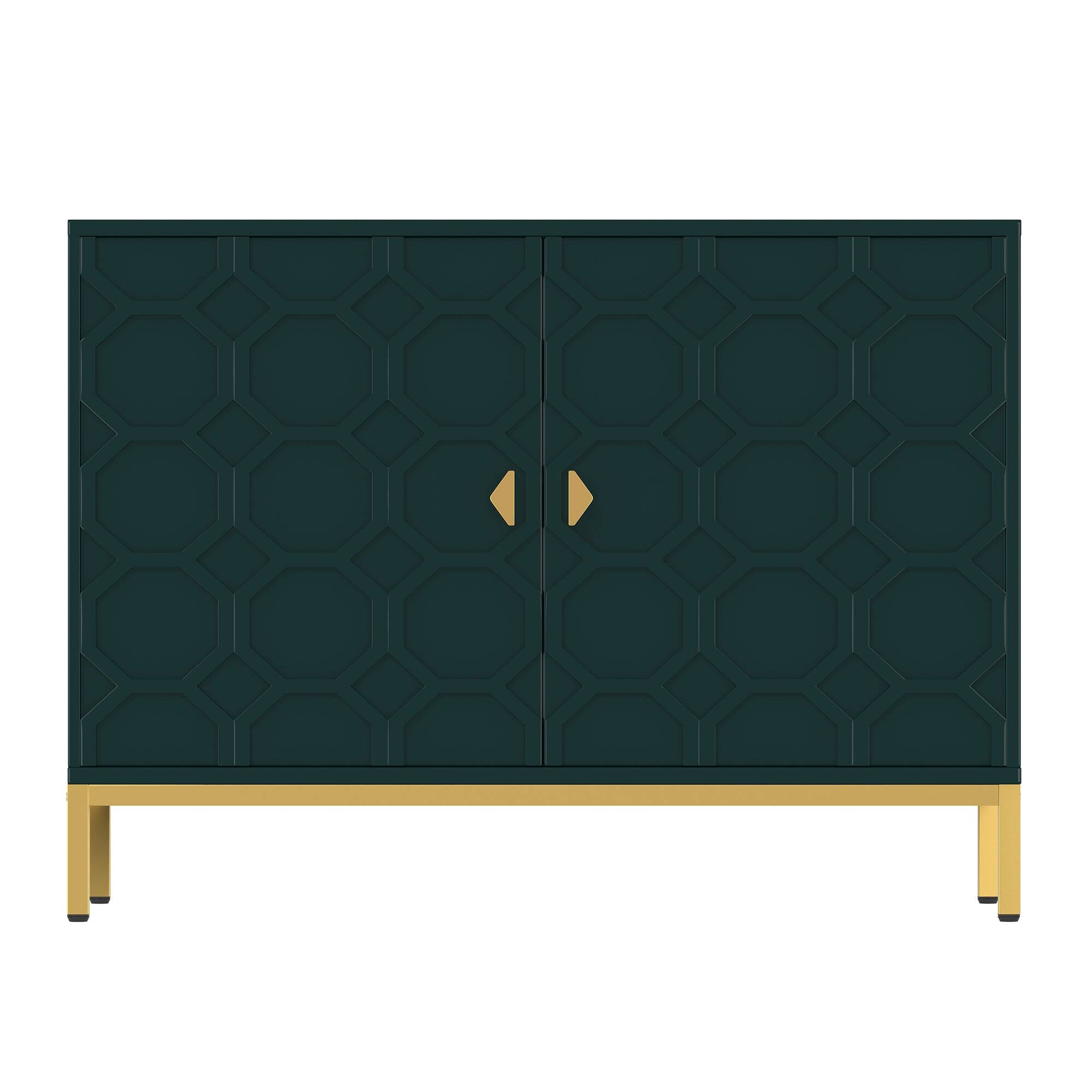 Alt View 1. Boyel Living - Freestanding Storage Cabinet 2-Door Accent Cabinet - Green.