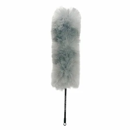 Front. Kitchen + Home - Large Static Duster - 27" Inch Electrostatic Feather Duster - Silver - silver.
