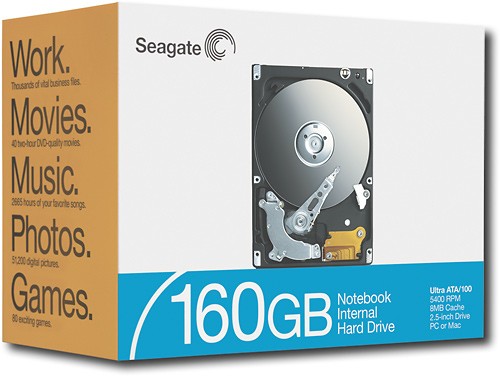  Seagate - 160GB Internal Hard Drive for Notebooks