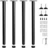 VEVOR - 28 Inch Adjustable Desk Legs, Reinforced Steel Office Table Furniture legs Set of 4 for DIY - Black