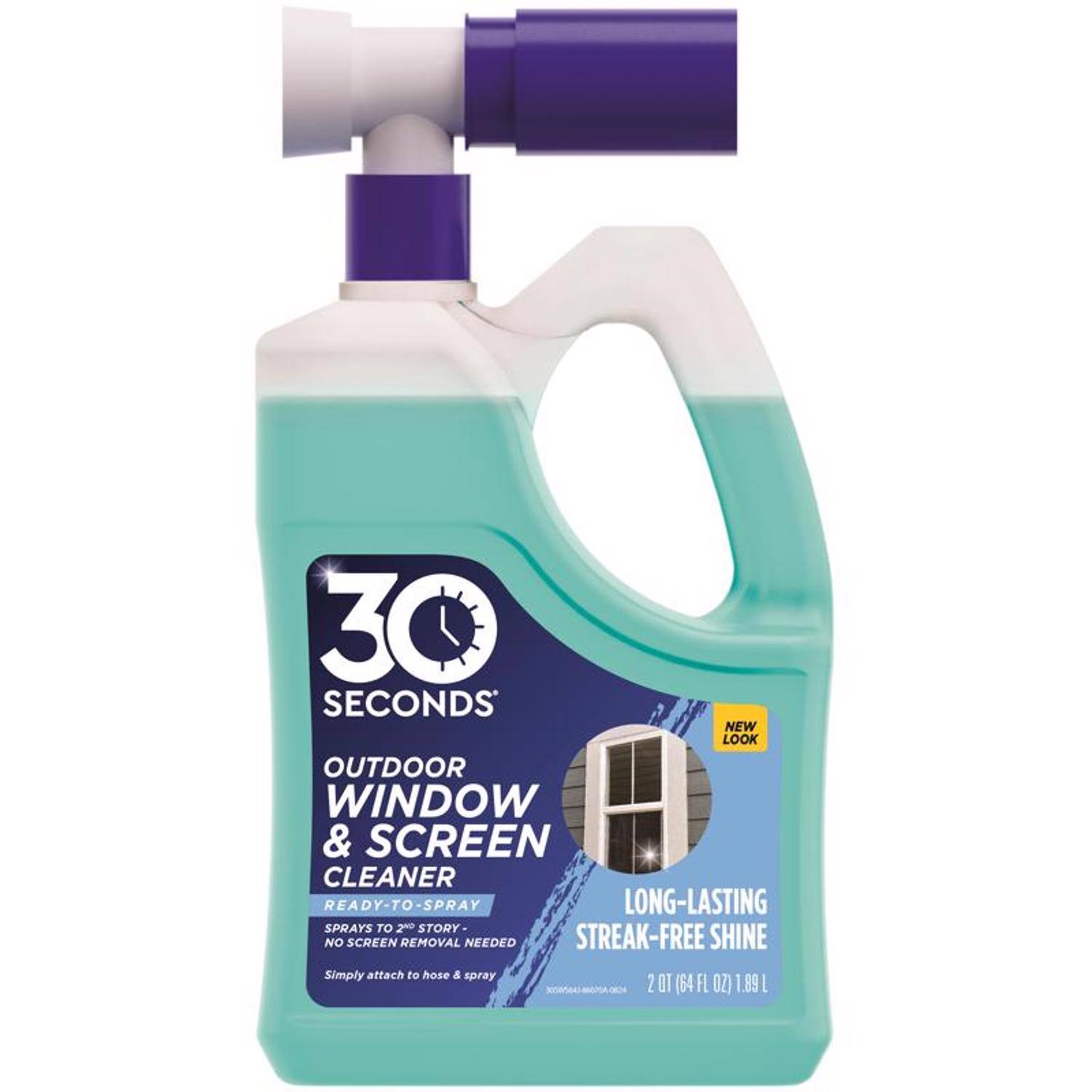 30 SECONDS - No Scent Window Cleaner 64 fl. oz. Liquid
