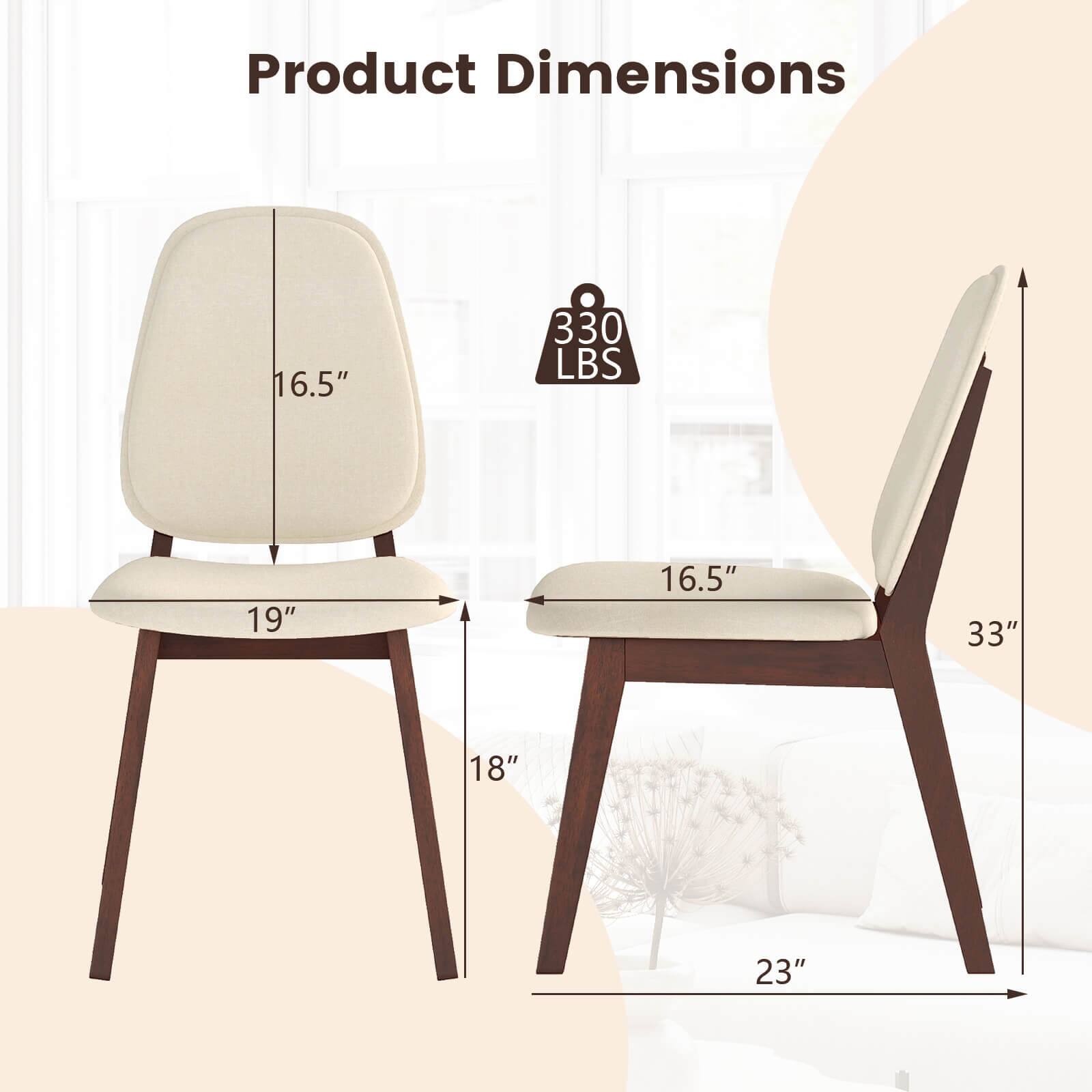 Product Dimensions  
16.5" x 19" x 18" x 23" x 33"  
330 LBS