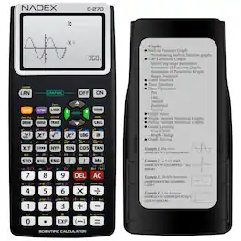 Nadex Coins - C-270 Scientific Calculator with Black and White Graph Functions, Battery Powered