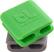 Angle. blueLounge - CableClip Small Multipurpose Cable Clips (6-Pack) - Green/Gray.