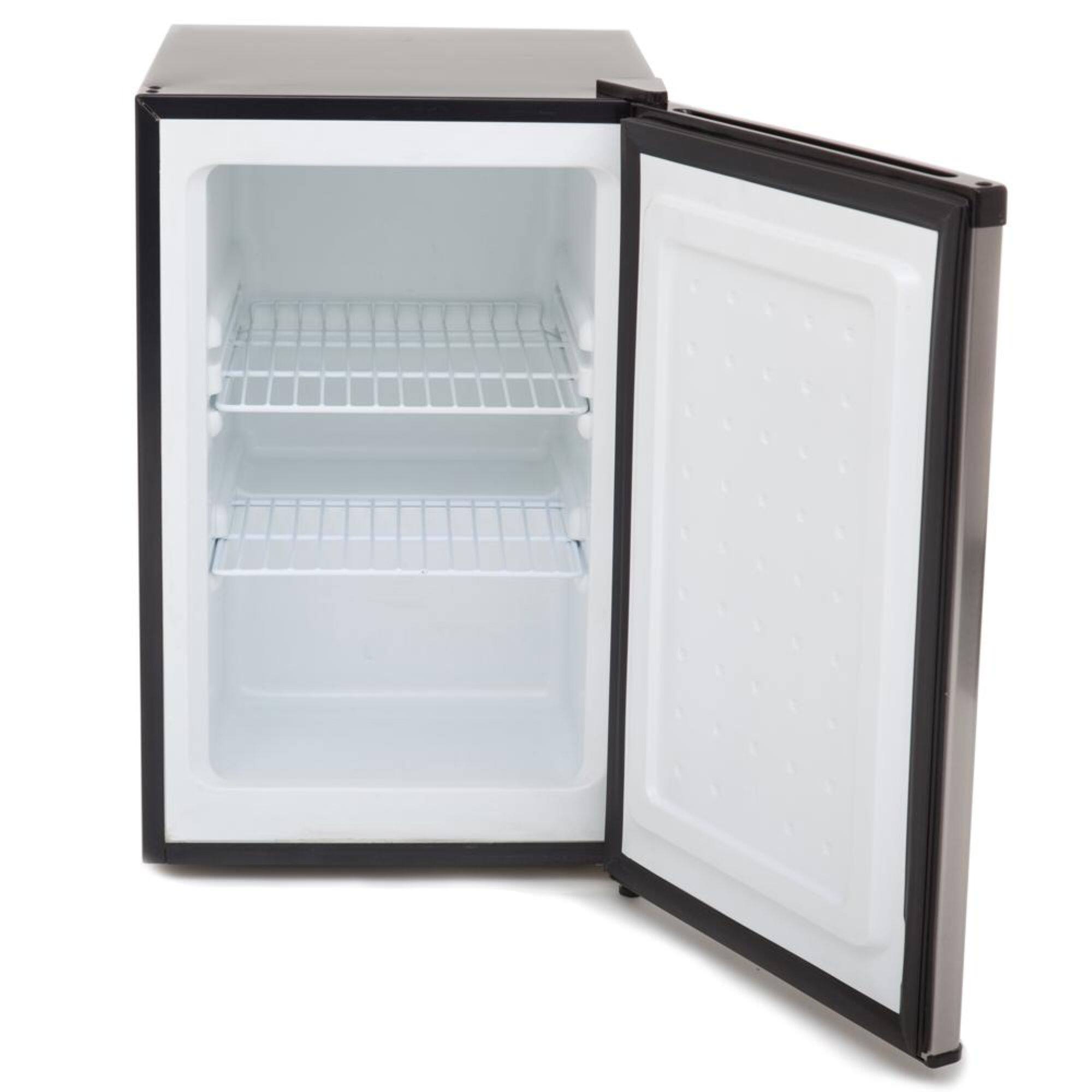 Left. Whynter - 2.1 cu. ft. Upright Mini Freezer with Lock - Stainless Steel.