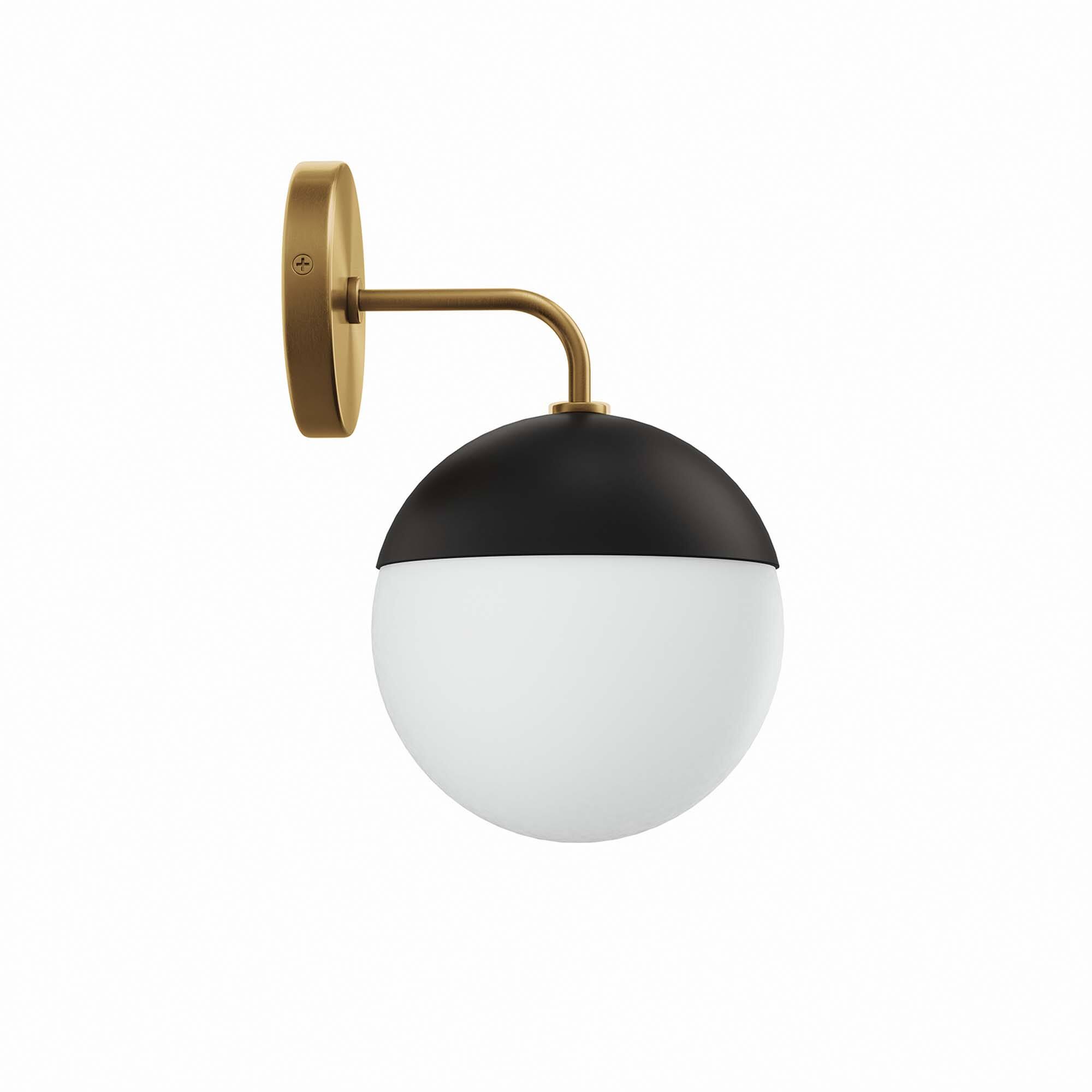 Angle. Modway - Stellar 1-Light Wall Sconce by Modway - Opal Satin Brass.