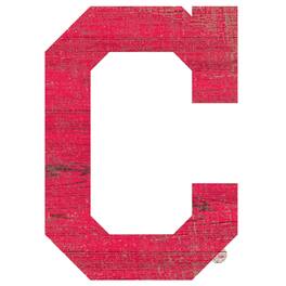 Fan Creations - Cleveland Indians Distressed Logo Cutout Sign - Multicolor