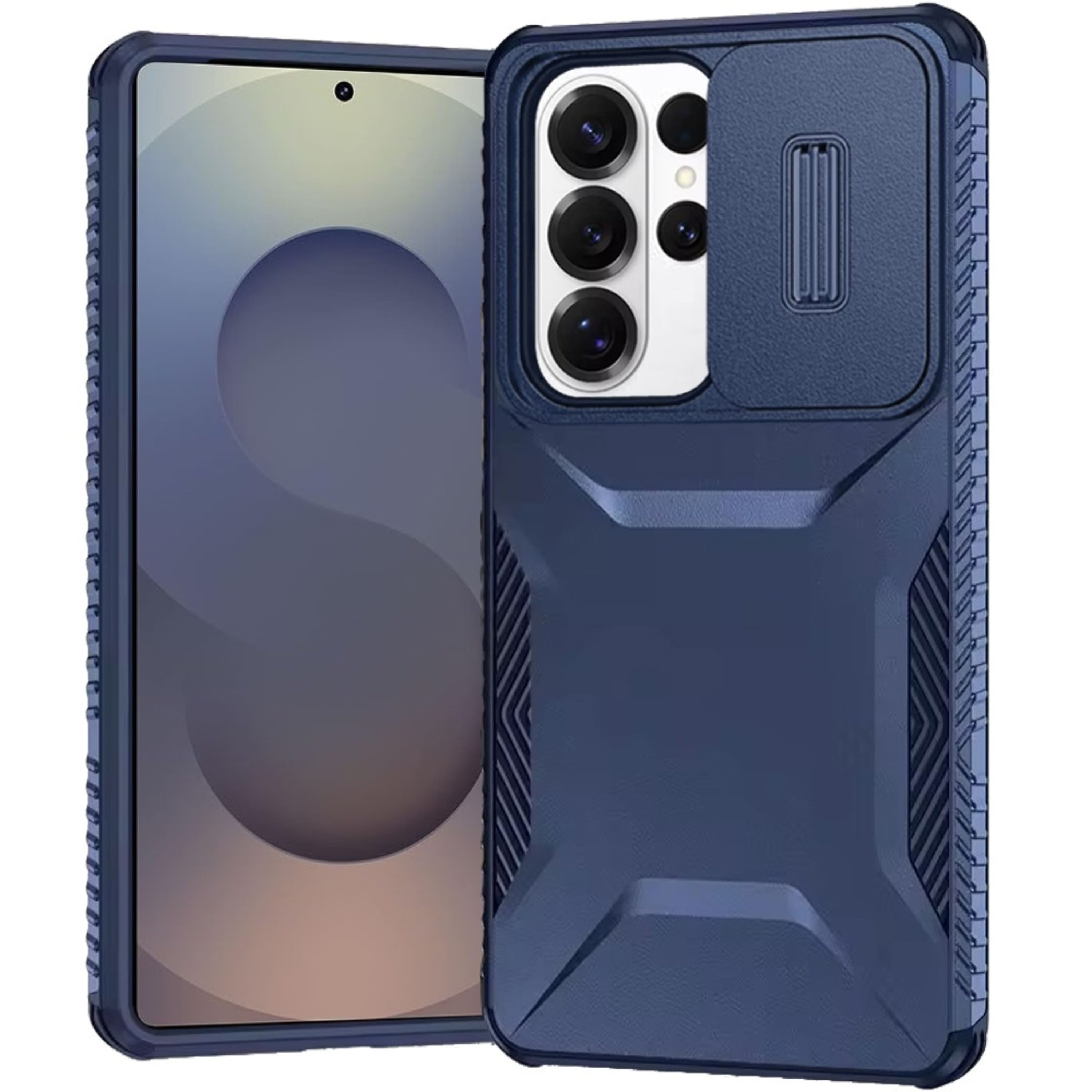 Kitcheniva - Rugged Side Grip Sliding Lens Case With Tempered Glass For Samsung S26 Ultra Dark - Blue price history on PriceWatchPro