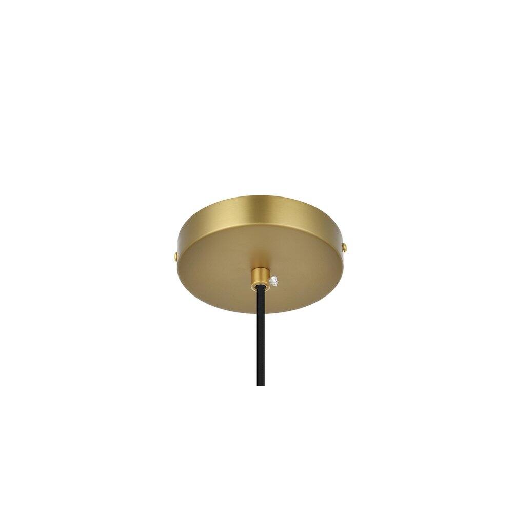 Left. Living District - Ashwell 10 Inch Pendant Clear Shade in Satin Gold - Satin Gold And Clear.