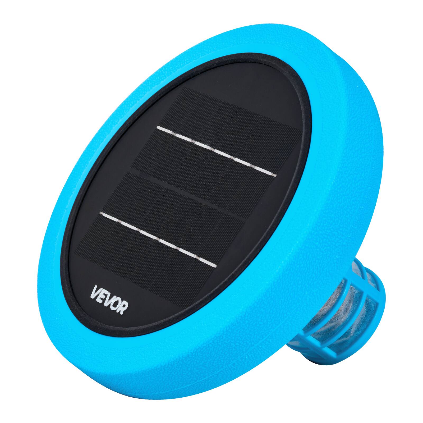 Alt View 5. VEVOR - Solar Pool Ionizer, Round Copper Pool Ionizer Up to 35000 Gal, Floating Automatic Water Cleaner and Purifier - Blue.