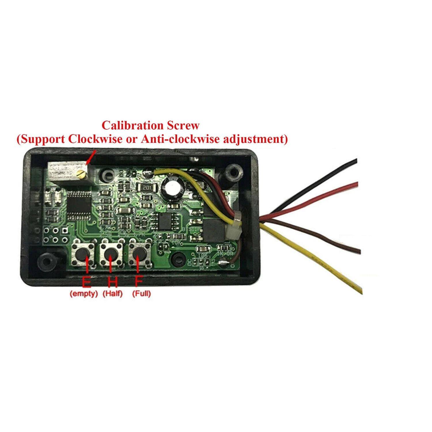 Calibration Screw  
(Support Clockwise or Anti-clockwise adjustment)  

E (empty)  
H (Half)  
F (Full)