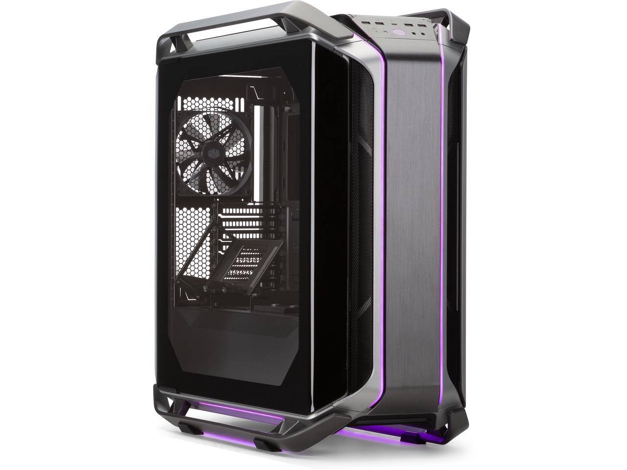 Cooler Master - COSMOS C700M with ARGB Lighting, Aluminum Panels, a Riser Cable, and Curved Tempered Glass - Black
