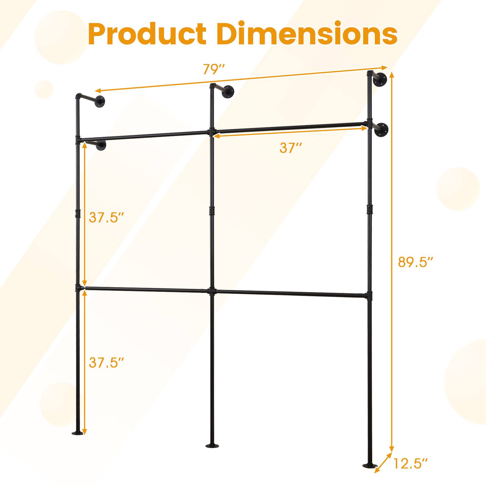 Product Dimensions: 79" x 37" x 37.5" x 89.5" x 37.5" x 12.5"