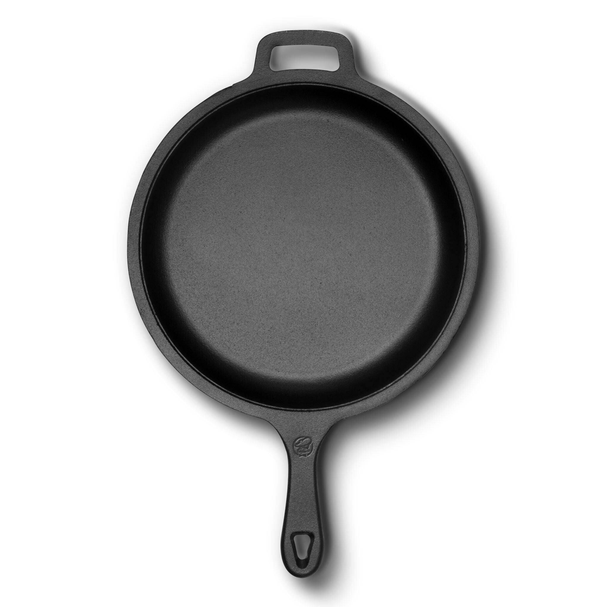Left. Commercial Chef - COMMERCIAL CHEF 3 Quart Dutch Oven with Skillet Lid - Black.