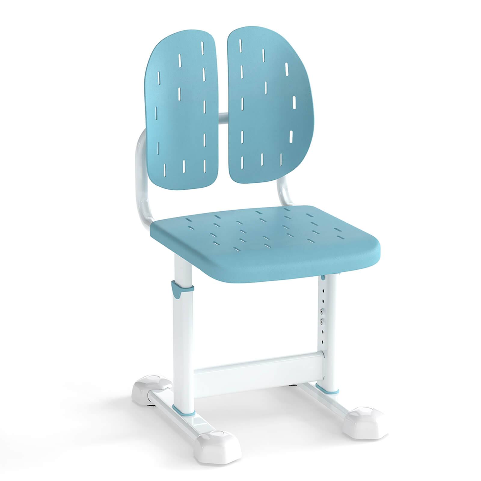 Alt View 9. Costway - Costway Kids Desk Chair with Adaptive Double Backrest, Adjustable Height, Breathable Seat - Blue.