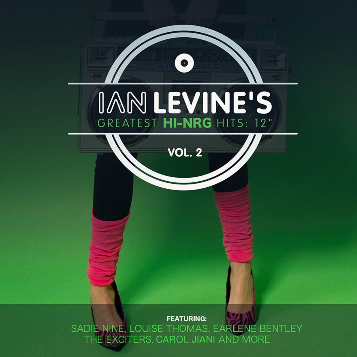 IAN LEVINE'S  
GREATEST HI-NRG HITS: 12"  
VOL. 2  

FEATURING:  
SADIE NINE, LOUISE THOMAS, EARLNE BENTLEY, THE EXCITERS, CAROL JIANI AND MORE