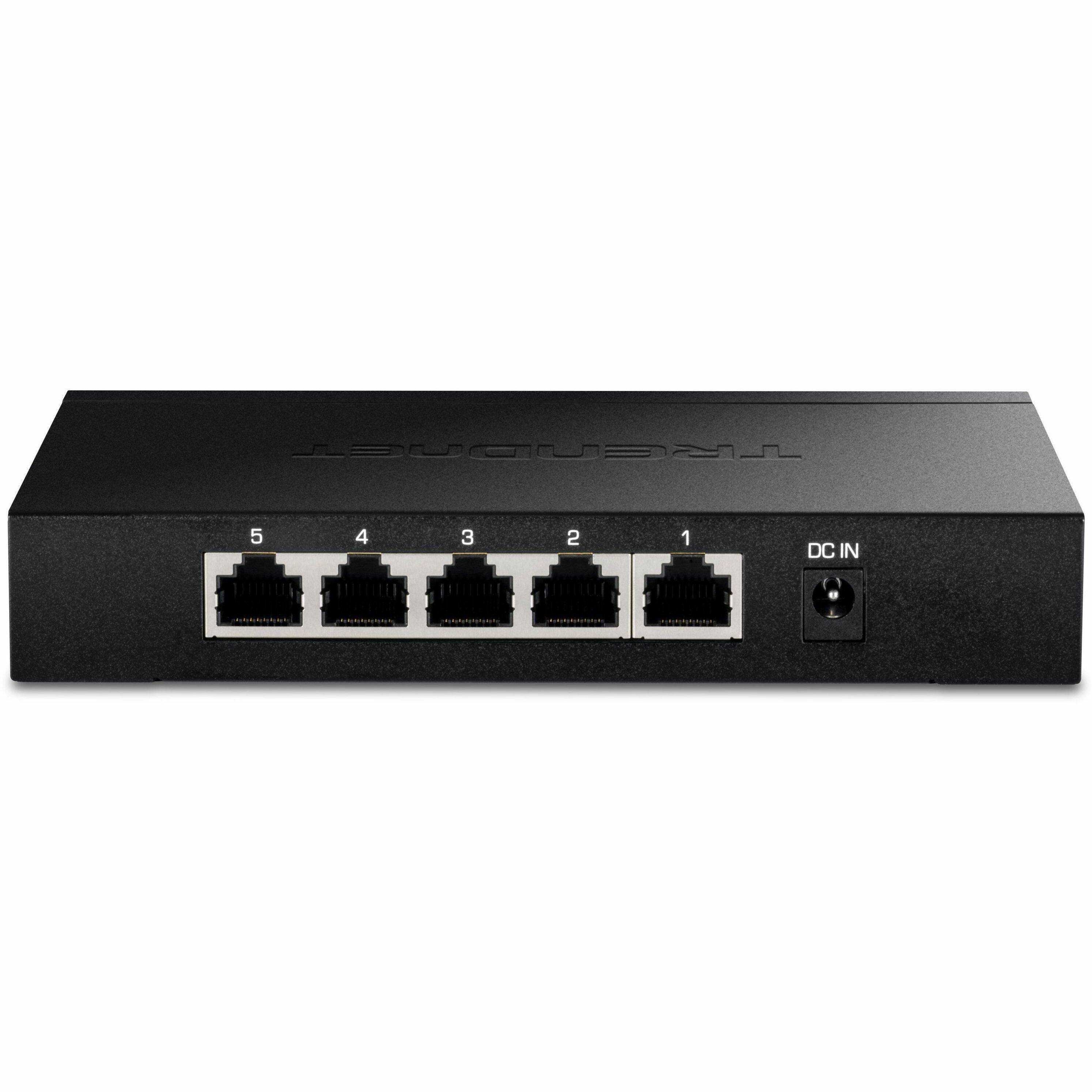 Alt View 8. Trendnet - TRENDnet 5-Port 2.5Gb Multi-Gigabit Unmanaged Gaming Switch, TEG-S350, 5 x 2.5GBASE-T Ports, 25Gbps Switching Capacity - Unknown.