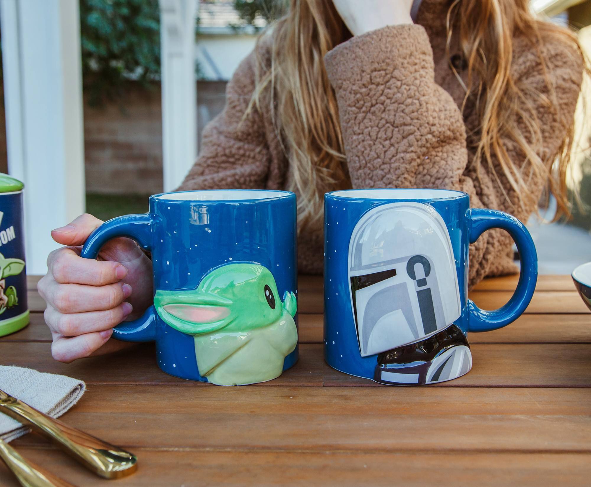 Alt View 10. Silver Buffalo - Star Wars: The Mandalorian And Grogu Sculpted Ceramic Mugs | Set of 2 - Blue.