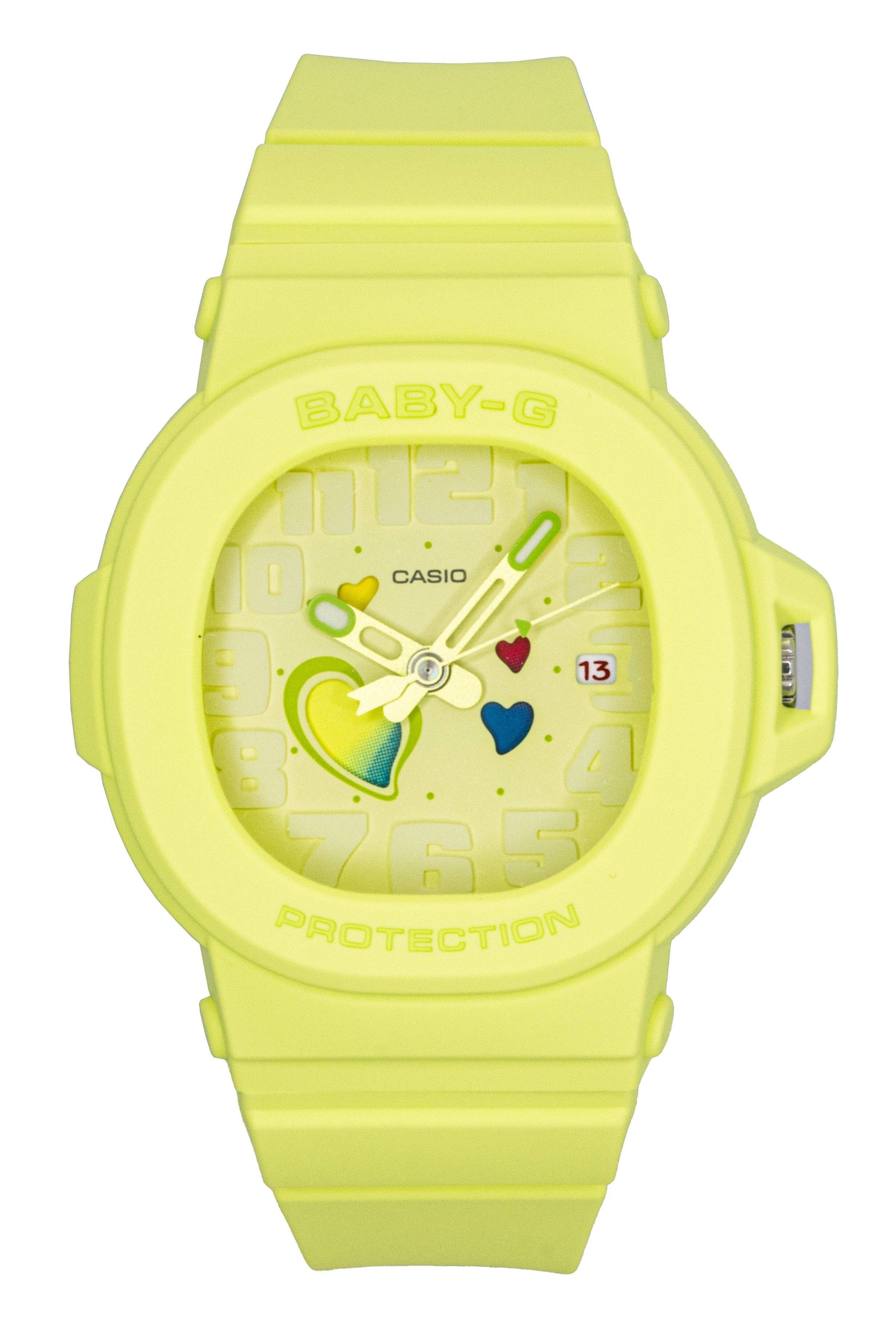 Casio Baby G Analog Playful Hearts Series Green Dial Quartz BGA 10