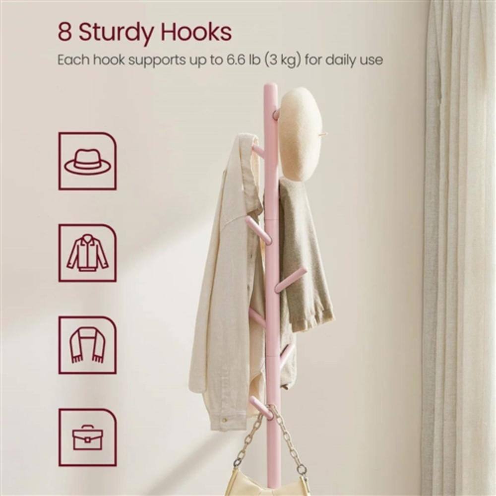 8 Sturdy Hooks  
Each hook supports up to 6.6 lb (3 kg) for daily use