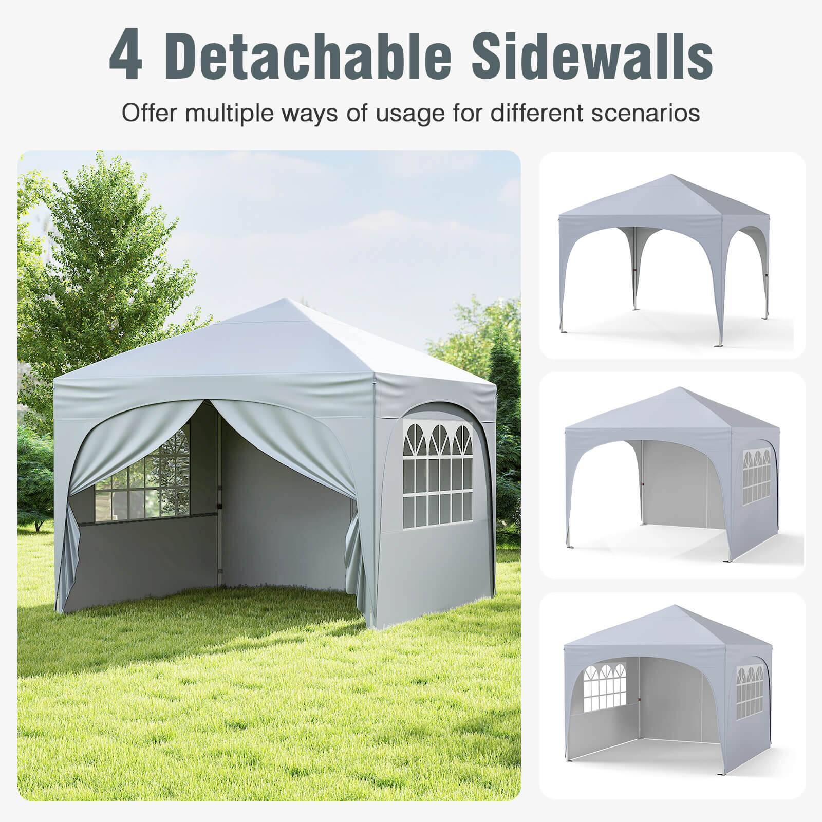 4 Detachable Sidewalls
Offer multiple ways of usage for different scenarios