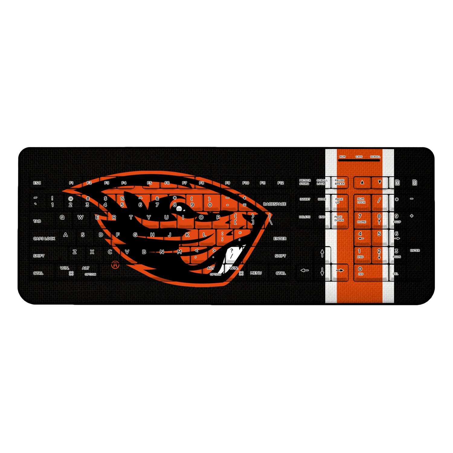 Keyscaper - Oregon State Beavers Wireless USB Keyboard - Multicolor