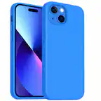 Front. Entronix - Entronix Soft-Touch Liquid Silicone Case for iPhone 15 - Ultimate Protection and Style - Navy.