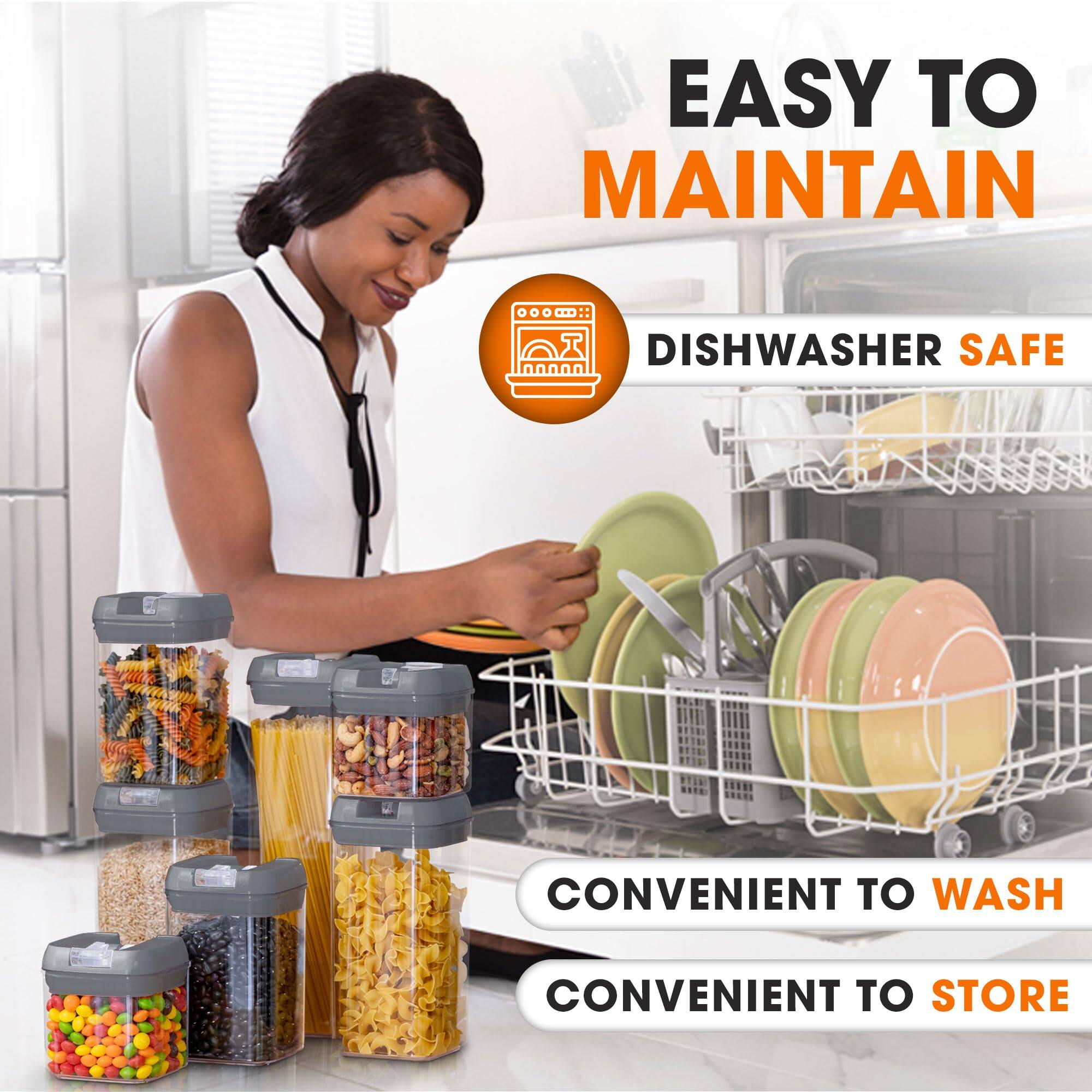 EASY TO MAINTAIN  
DISHWASHER SAFE  
CONVENIENT TO WASH  
CONVENIENT TO STORE