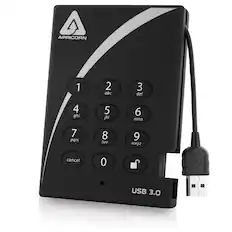 APRICORN
1 abc
2 def
3 ghi
4 jkl
5 mno
6 pqrs
7 tuv
8 wxyz
cancel 0
USB 3.0