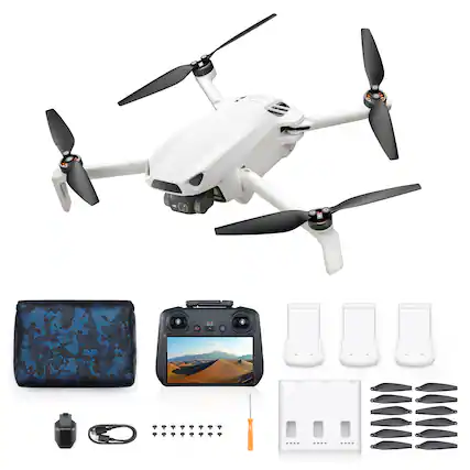 Front. SKYROVER - S1 Fly More Combo 8K Drone Bundle with Remote Screen Controller - White.