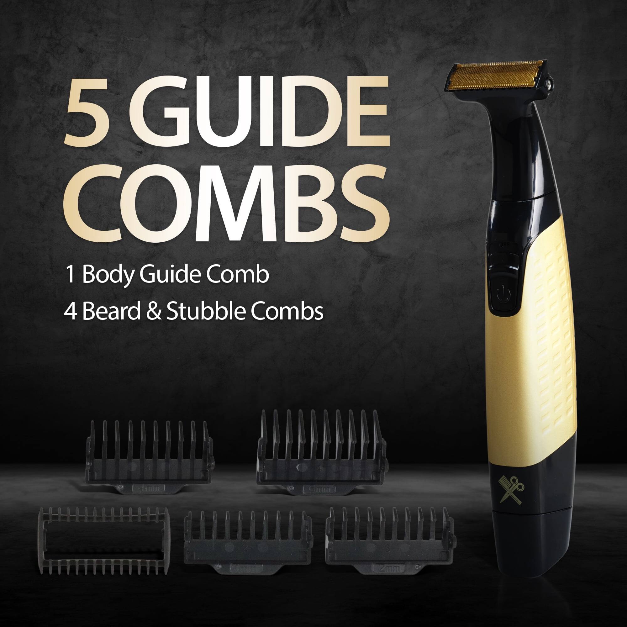 5 GUIDE COMBS  
1 Body Guide Comb  
4 Beard & Stubble Combs