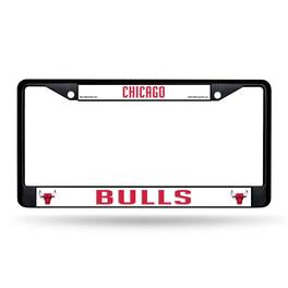 Rico Industries - Chicago Bulls Metal License Plate Frame - Standard 12 x 6 in - Black - Multi