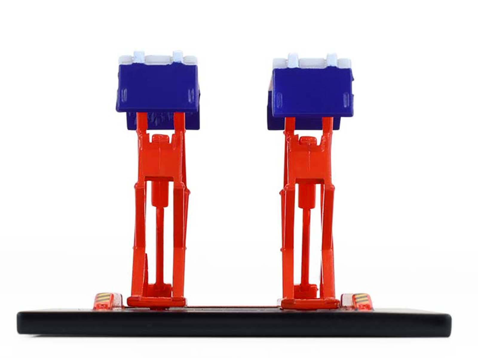 Alt View 5. Greenlight - Automotive Double Scissor Lift "Chevron" White and Red "Double Scissor Lifts" Series 2 1/64 Diecast Model by Greenlight.