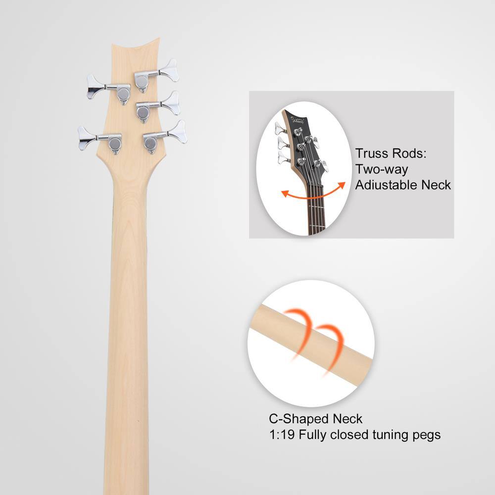 Truss Rods: Two-way Adjustable Neck  
C-Shaped Neck  
1:19 Fully closed tuning pegs