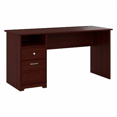 Front. Bush Furniture - 60"W Computer Desk with Drawers(WC31460-03) - Harvest Cherry.