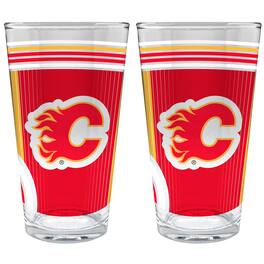 Great American Products - Calgary Flames Two-Piece 16oz. Pint Glass Set - Multicolor