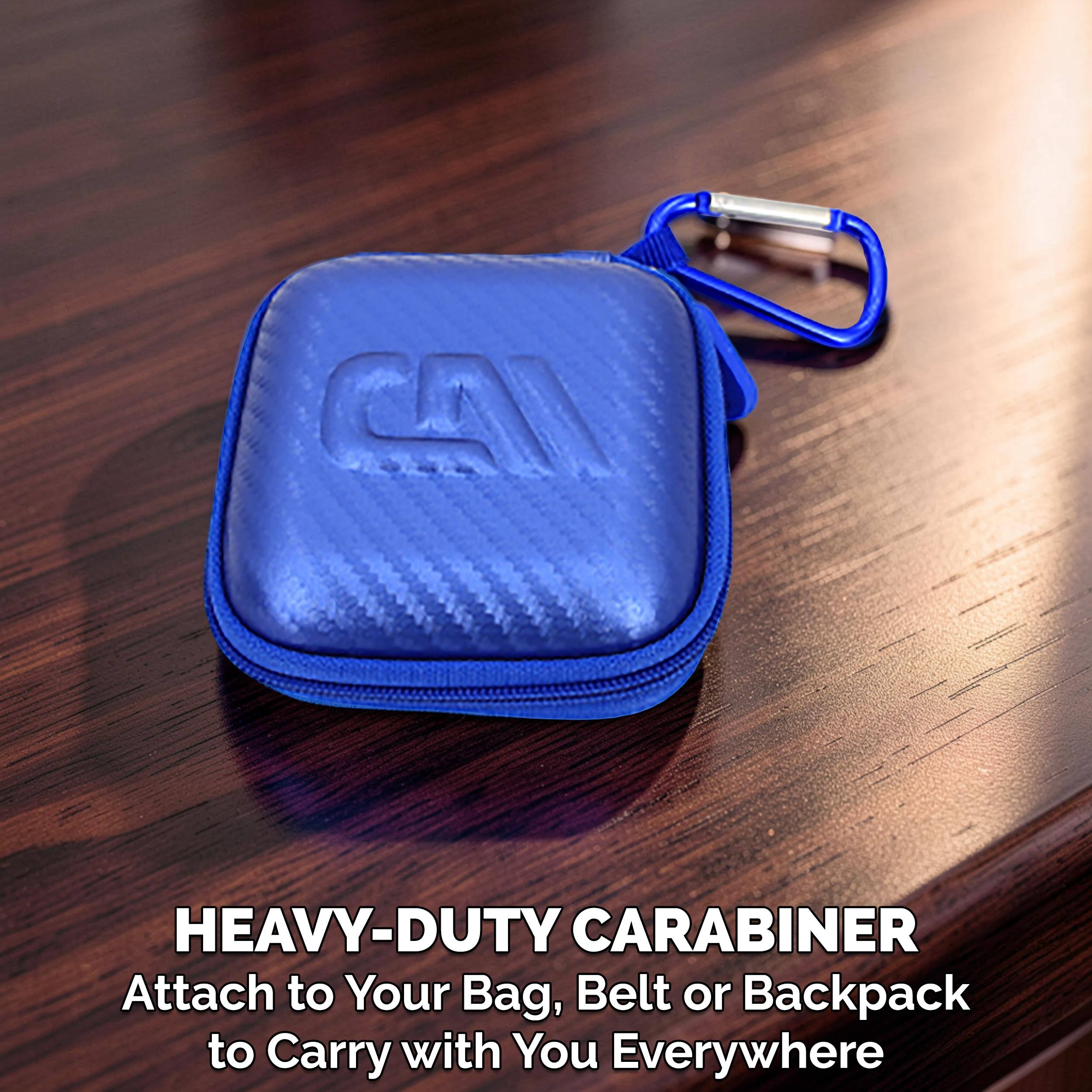 CAL HEAVY-DUTY CARABINER  
Attach to Your Bag, Belt or Backpack to Carry with You Everywhere