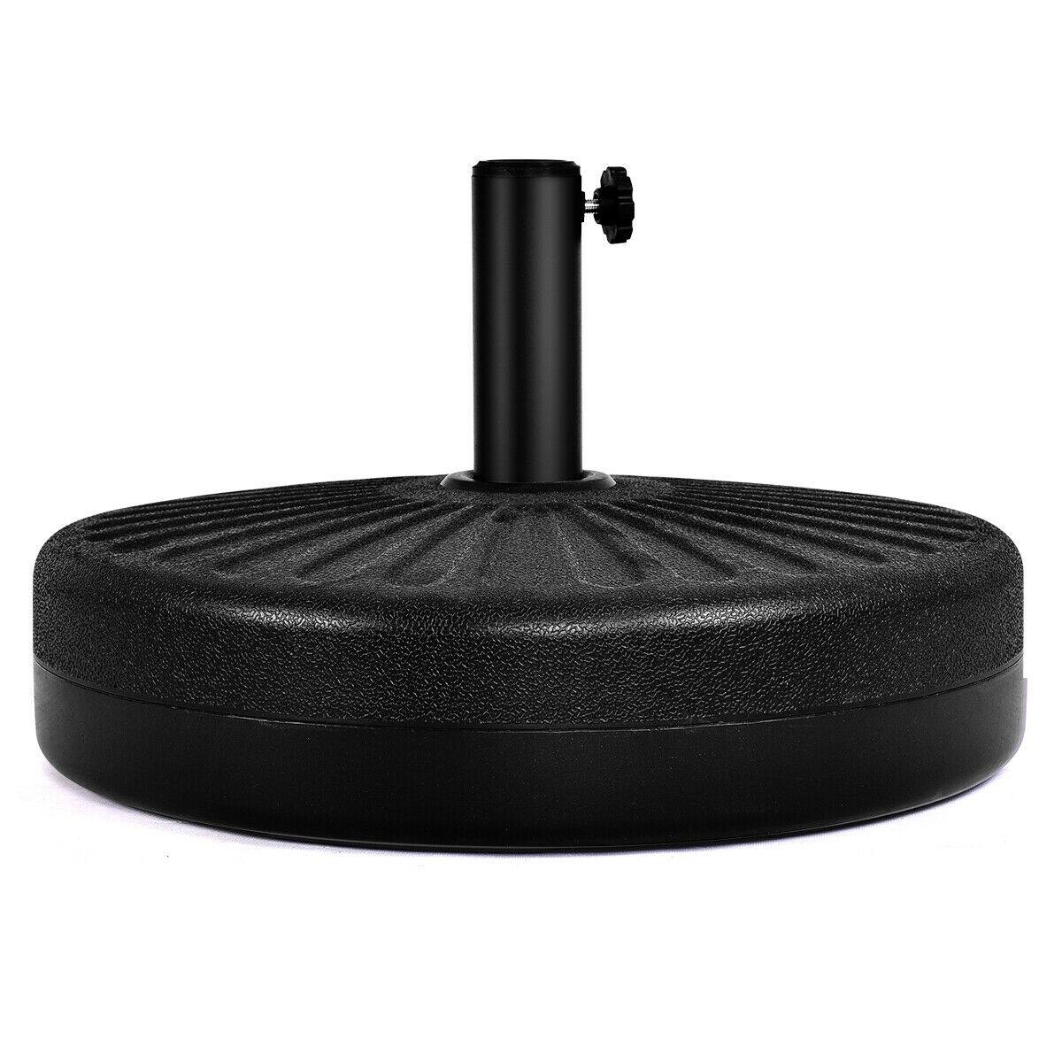 Alt View 1. Costway - 20'' Round 23L Water Filled Umbrella Base Stand Self-filled Patio Furniture - Black.
