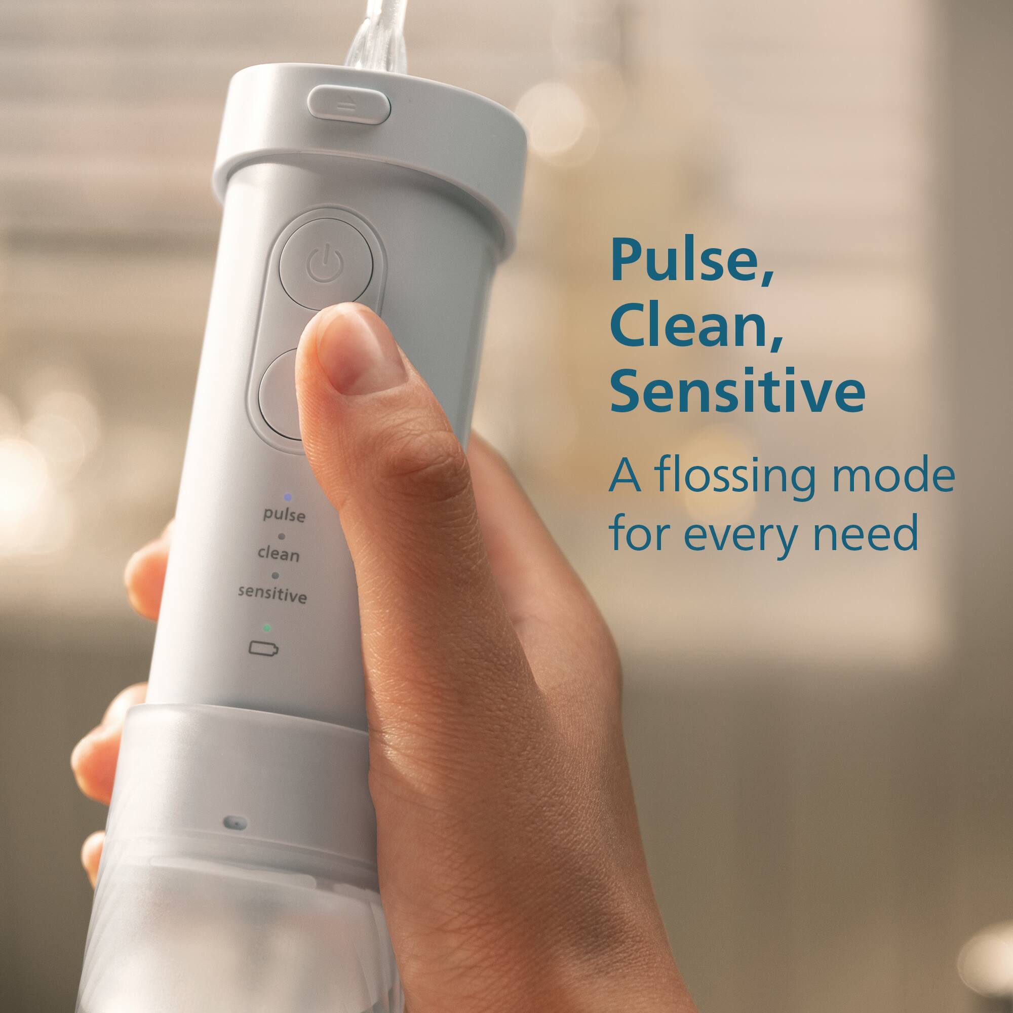 Pulse, Clean, Sensitive  
A flossing mode for every need